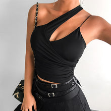 Load image into Gallery viewer, One Shoulder Black Crop Top - Summer 2020