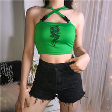 Load image into Gallery viewer, Chinese Style Dragon Straps Crop Top - Summer 2020