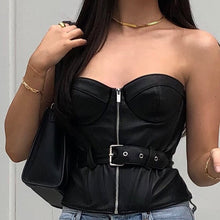 Load image into Gallery viewer, Leather Camisole with Zipper - Summer 2020