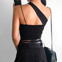 Load image into Gallery viewer, One Shoulder Black Crop Top - Summer 2020