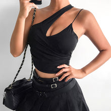 Load image into Gallery viewer, One Shoulder Black Crop Top - Summer 2020